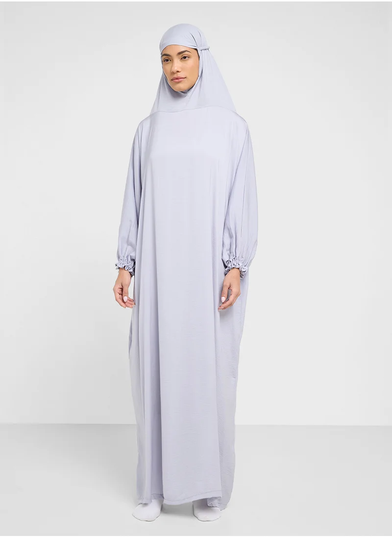 هيا كلوزيت Ruched Sleeve Hooded Prayer Clothe