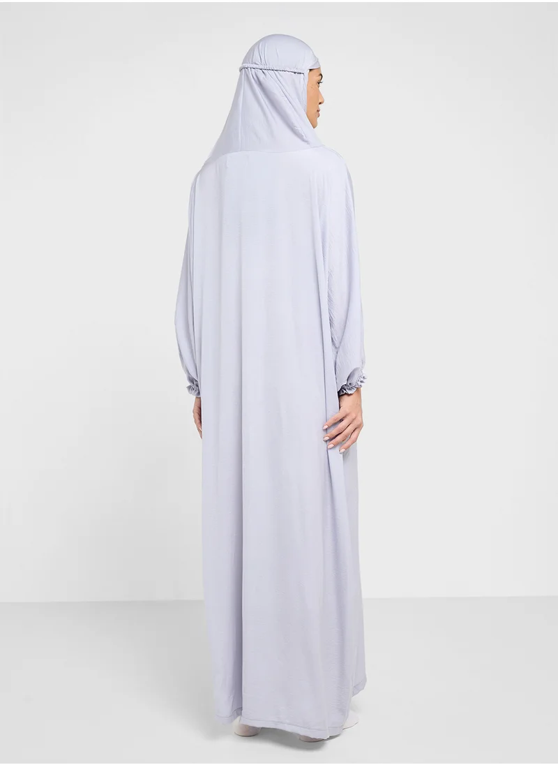 هيا كلوزيت Ruched Sleeve Hooded Prayer Clothe