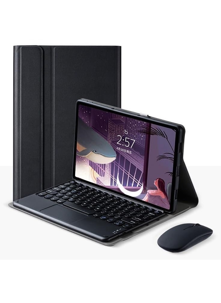 General - Keyboard Compatible with Xiaomi Redmi Pad Pro 12.1-inch 2024 with Mouse, Round Keys Detachable Wireless Trackpad Touchpad Keyboard for Redmi Pad Pro 12.1" - Image 1