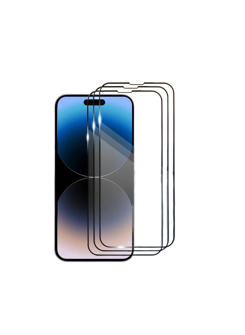 DIGI CORE iPhone Full Coverage Set iPhone 14 Screen Protector 3 Pack 6.1 Inch 2.5D Curved Edges With iPhone 14 Camera Lens And Anti-Scratch iPhone Back PVC Clear Sheet (iPhone 14,Starlight) - Image 3