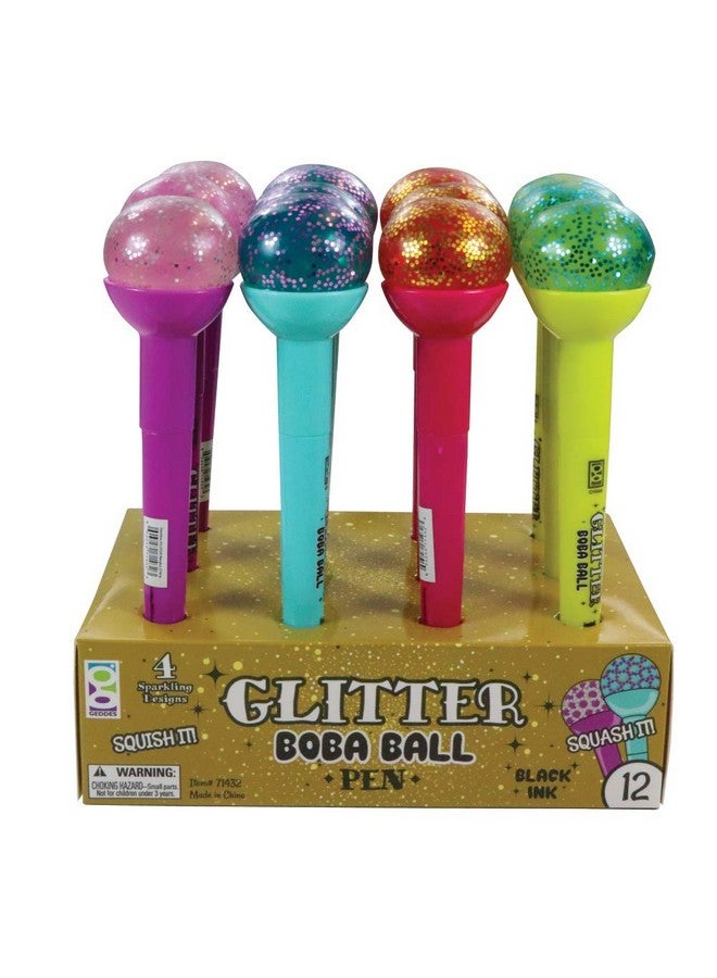 Geddes D Geddes Glitter Boba Squishy Top Pen (Pack Of 12) - Image 2