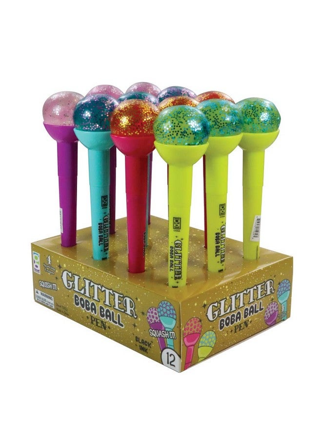 Geddes D Geddes Glitter Boba Squishy Top Pen (Pack Of 12) - Image 3