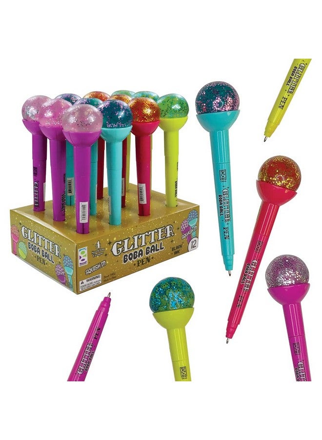 Geddes D Geddes Glitter Boba Squishy Top Pen (Pack Of 12) - Image 5