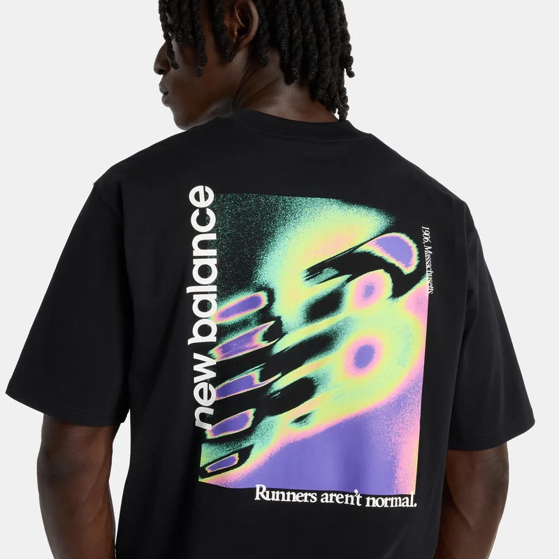 New Balance Black Men's Neon Heat Map T-Shirt for Men | Best Price UAE