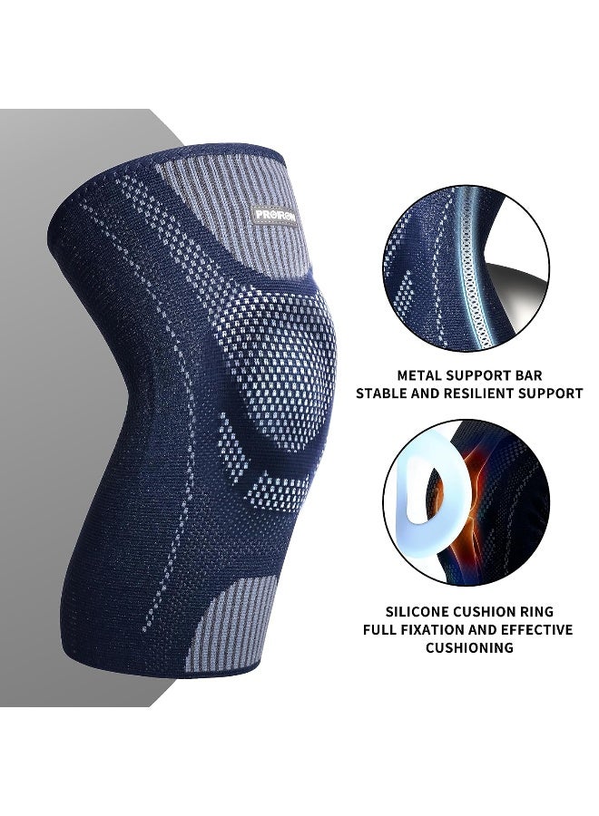 PROIRON Knee Brace Knee Compression Sleeve with Patella Gel Pad & Side Stabilizers for Knee Pain, Arthritis, Meniscus Tear, Sports, Injury Recovery, Joint Pain Relief, ACL. Men & Women - Image 2