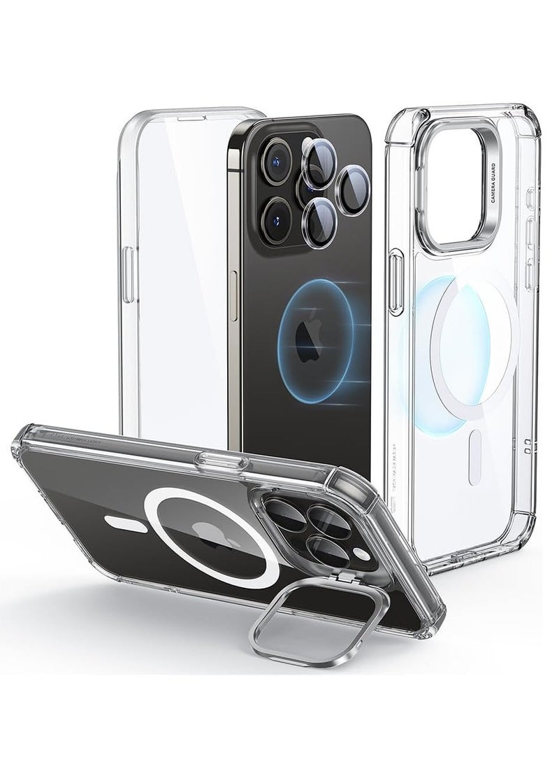 ESR - ESR for iPhone 15 Pro Max Case Full-Body Shockproof Compatible with MagSafe Cover 2-Part Tough Magnetic Phone Case with Stand Exceeds  Protection Armor Series-Clear - Image 1