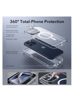 ESR ESR for iPhone 15 Pro Max Case Full-Body Shockproof Compatible with MagSafe Cover 2-Part Tough Magnetic Phone Case with Stand Exceeds  Protection Armor Series-Clear  - Image 3