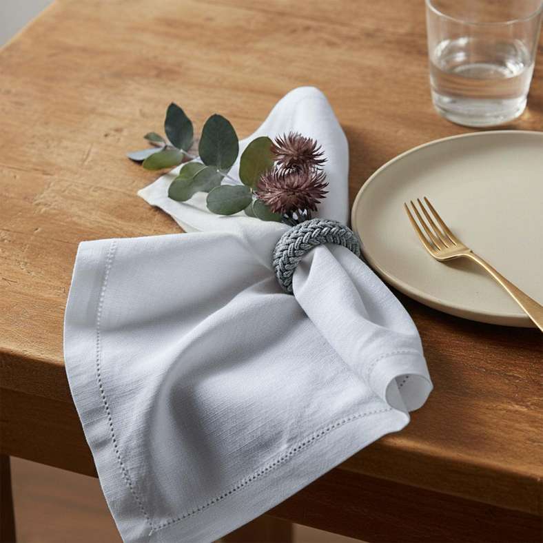 Pan Home Miran 12 Piece Napkin Set - White - Image 1
