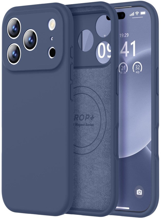 Vooii Magnetic Compatible with iPhone 17 Pro Max Case (Compatible with Magsafe) (Upgraded Camera Protection) Liquid Silicone Shockproof Full Body Protective Phone Cover for Women Men, Navy Blue, 6.9” - Image 1