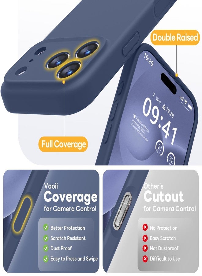 Vooii Magnetic Compatible with iPhone 17 Pro Max Case (Compatible with Magsafe) (Upgraded Camera Protection) Liquid Silicone Shockproof Full Body Protective Phone Cover for Women Men, Navy Blue, 6.9” - Image 5