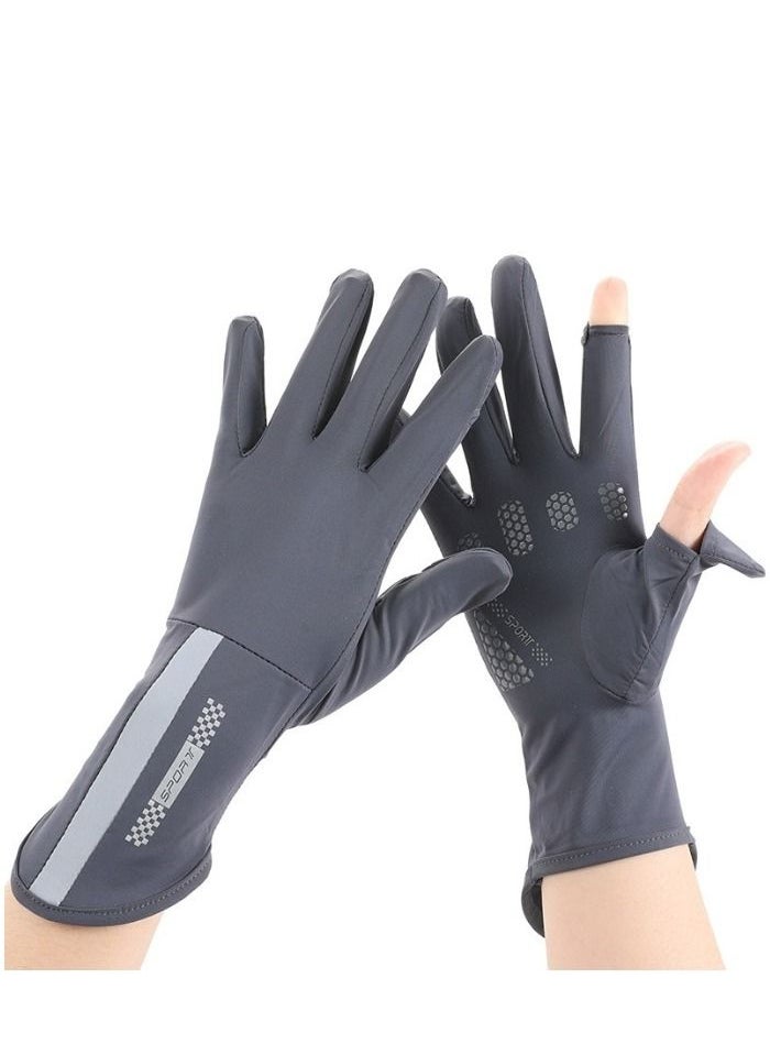 XiuWoo Women Sunblock Gloves Non Slip UV Sunscreen Protection Gloves Touchscreen Driving Gloves for Women,Summer Sunblock Gloves,Outdoor Sunscreen Equipment  - Image 1