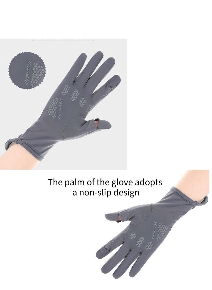 XiuWoo Women Sunblock Gloves Non Slip UV Sunscreen Protection Gloves Touchscreen Driving Gloves for Women,Summer Sunblock Gloves,Outdoor Sunscreen Equipment  - Image 3