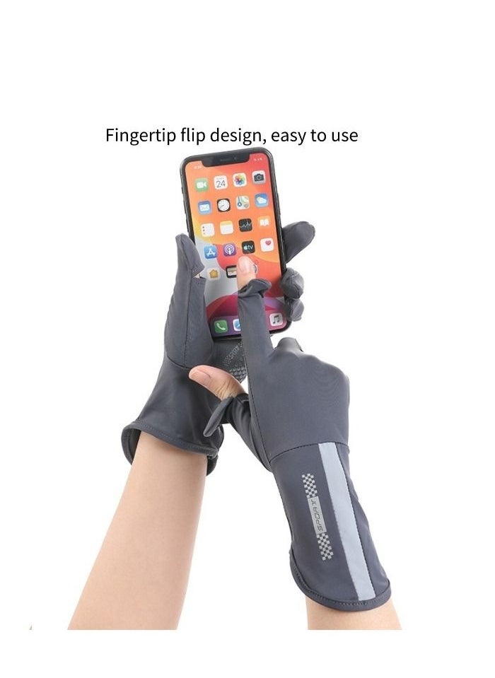 XiuWoo Women Sunblock Gloves Non Slip UV Sunscreen Protection Gloves Touchscreen Driving Gloves for Women,Summer Sunblock Gloves,Outdoor Sunscreen Equipment  - Image 2