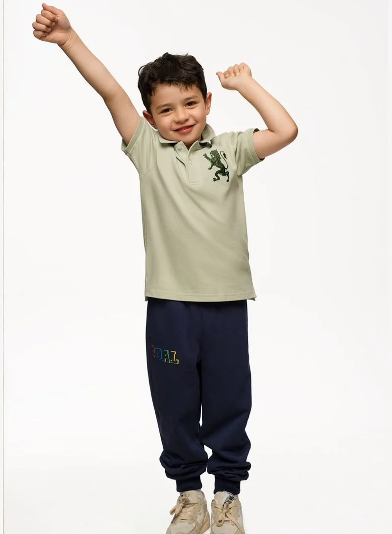 GIORDANO Kids’ Comfort Fit  Cotton French Terry Elastic Waist Joggers