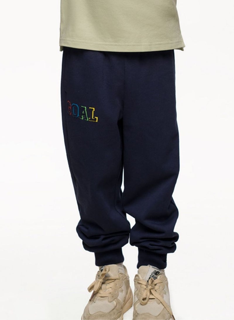 GIORDANO Kids’ Comfort Fit  Cotton French Terry Elastic Waist Joggers - Image 1