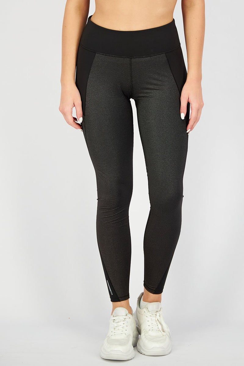 PUMA Women Metallic High Rise 7 and 8 Tight, Black - Image 1