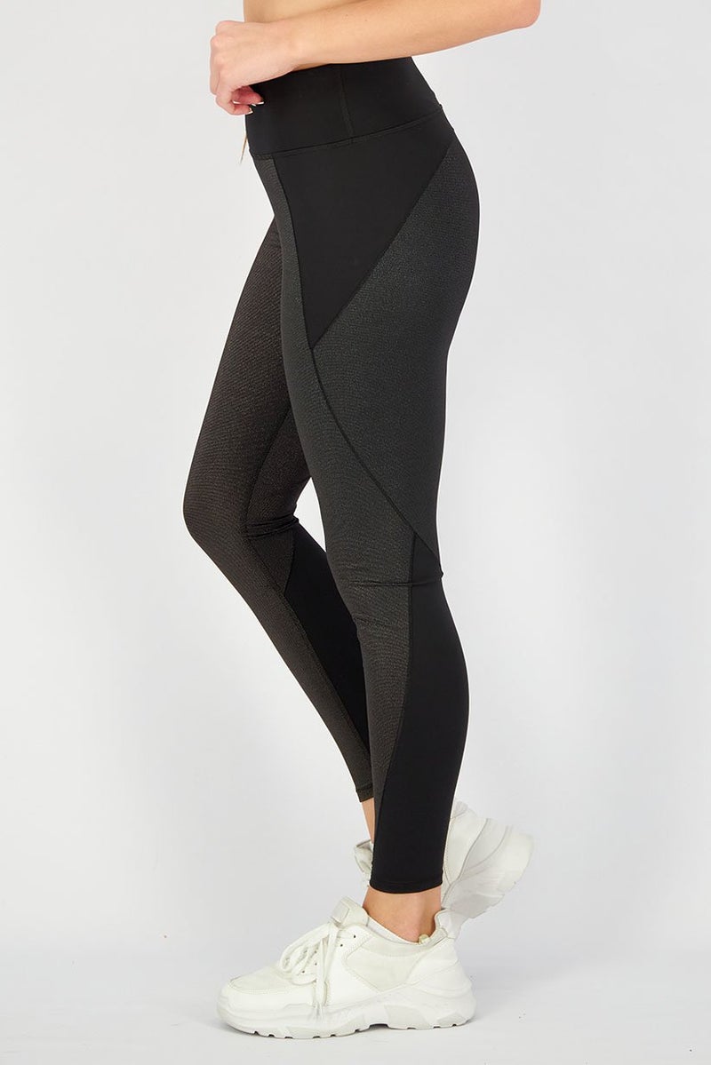 PUMA سروال ضيق معدني عالي الخصر للنساء 7 و 8، أسود - Image 2