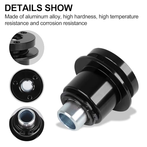 CNSPEED 3 Hole Steering Wheel Quick Release Hub Adapter, Car Universal 360° Steering Wheel Quick Release Disconnect Hub Fast Disassembly (Black) - Image 4