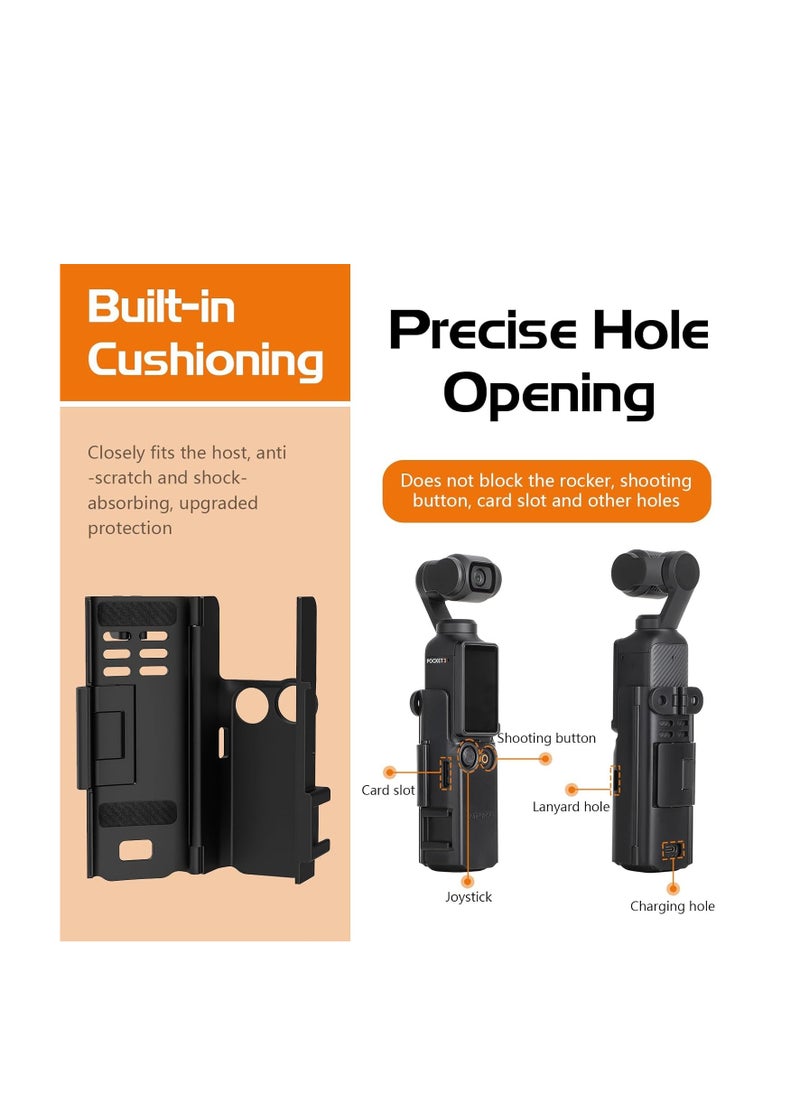 SYOSI - Pocket 3 Extension Adapter, Camera Adapter Mount Handle Frame with Cold Shoe Compatible with Light Microphone Tripod Expansion Mount Backpack Clip Bike Clamp for DJI Osmo Pocket 3 Accessories - Image 1