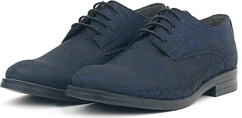 راكربلاس Navy Blue Lace-Up Suit Classic Kids Shoes