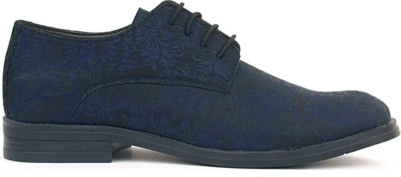 راكربلاس Navy Blue Lace-Up Suit Classic Kids Shoes