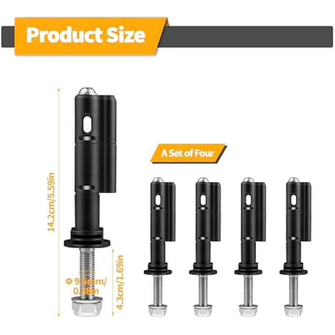 rayihni 4 PCS Traction Board Mount, Universal Mounting Pins Kit for Recovery Boards, Suitable for MaxTrax Anti-Theft Safety Recovery Boards Mounting Pins, Off Road Recovery Kit - Image 3