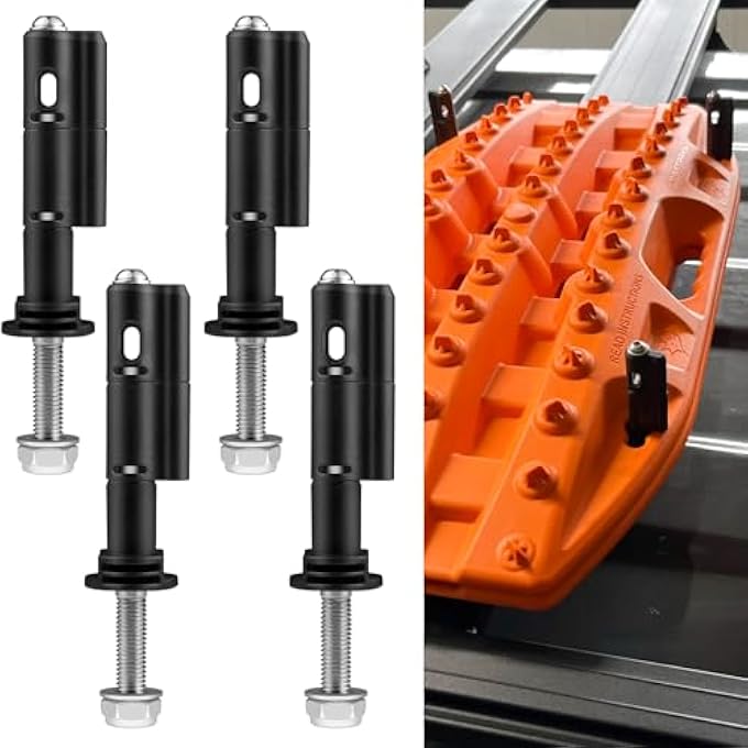 rayihni 4 PCS Traction Board Mount, Universal Mounting Pins Kit for Recovery Boards, Suitable for MaxTrax Anti-Theft Safety Recovery Boards Mounting Pins, Off Road Recovery Kit - Image 2
