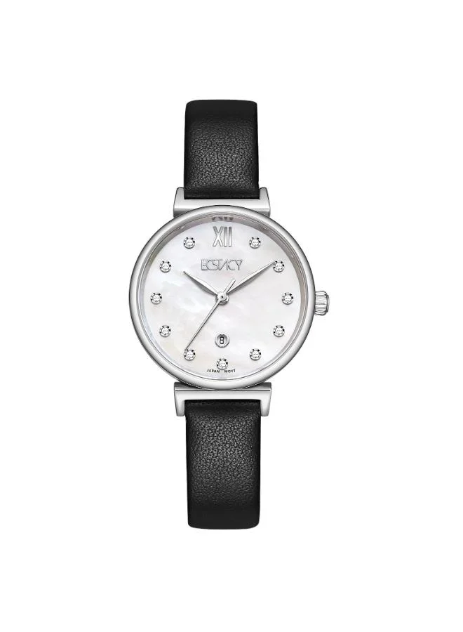 إكستاسي Women's Leather Analog Watch E25507-SLBM - 30mm mm