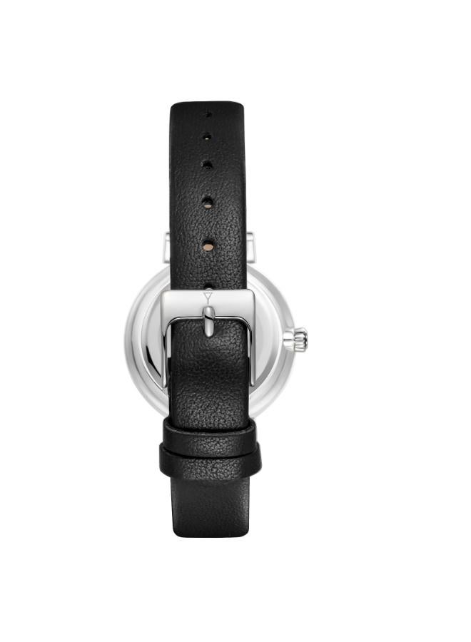ECSTACY Women's Leather Analog Watch E25507-SLBM - 30mm mm - Image 3
