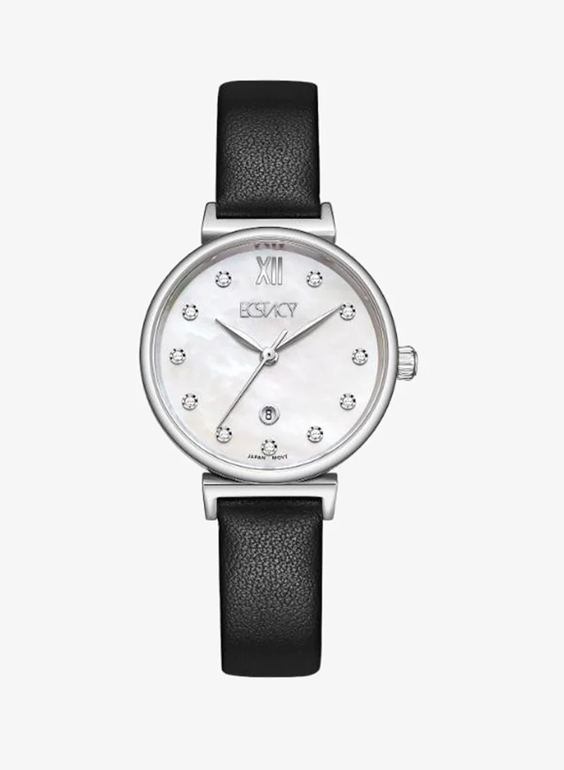Women's Leather Analog Watch E25507-SLBM - 30mm mm