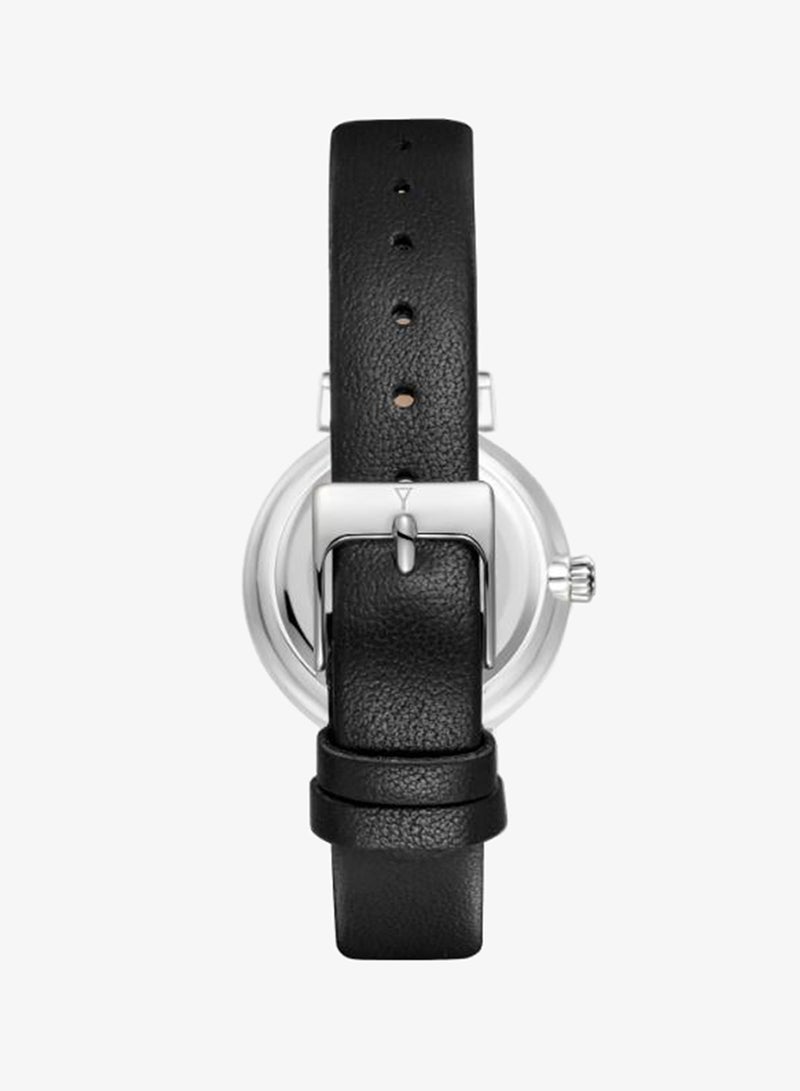ECSTACY Women's Leather Analog Watch E25507-SLBM - 30mm mm - Image 3