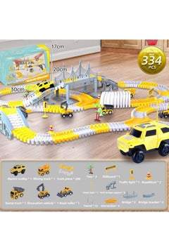 Generic Kids Toys 334 PCS Construction Race Tracks Toy for 3 4 5 6 7 8 Year Old Boys Girls, toy car 5 PCS Truck Car and Flexible Track Play Set Create A Engineering Road Games Toddler Toys Birthday Gifts  - Image 5