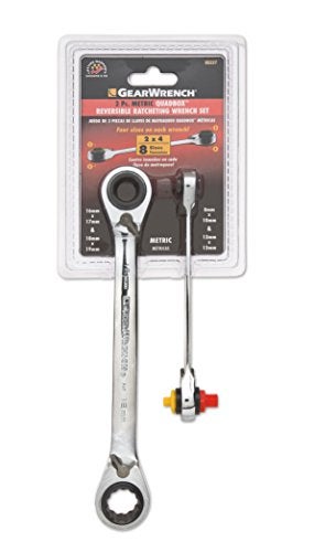GEARWRENCH QuadBox Reversible Ratcheting Metric Wrench Set 2 Pc 12 Point 85227