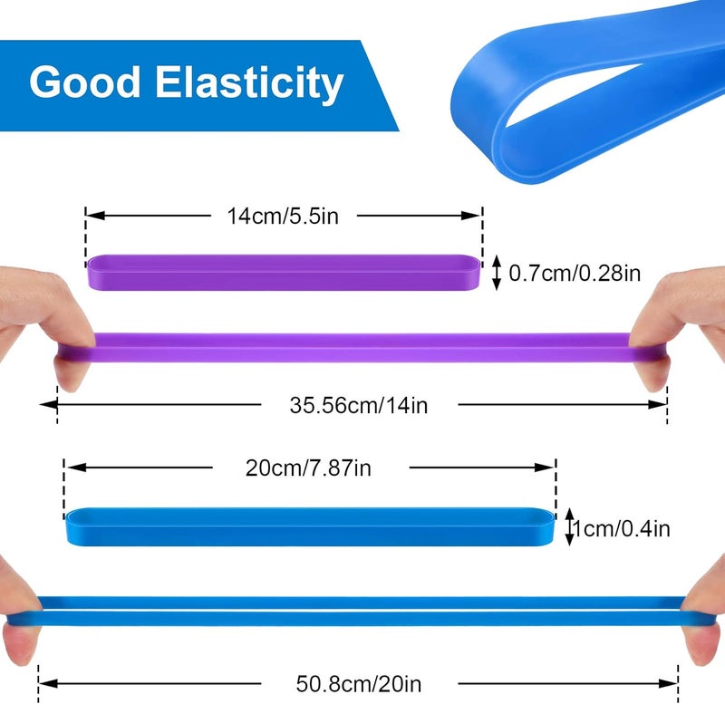 klarako 30 Pieces Silicone Rubber Bands Planner Colorful Elastic Band Wrapping Rubber Bands for Bag Wraps Notebook Outdoor Exercise, Heat Cold UV Resistant - Image 2