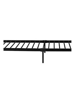 Uzman Home Wood And Steel Bed With Wooden Legs Brown- King Size 190x180 cm  - Image 3