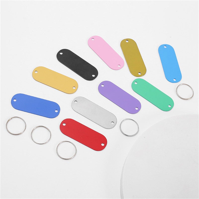 علامات معدنية من الفولاذ المقاوم للصدأ الأزرق للنقش الدائم وختم ملصقات المعدات الخارجية - Image 4