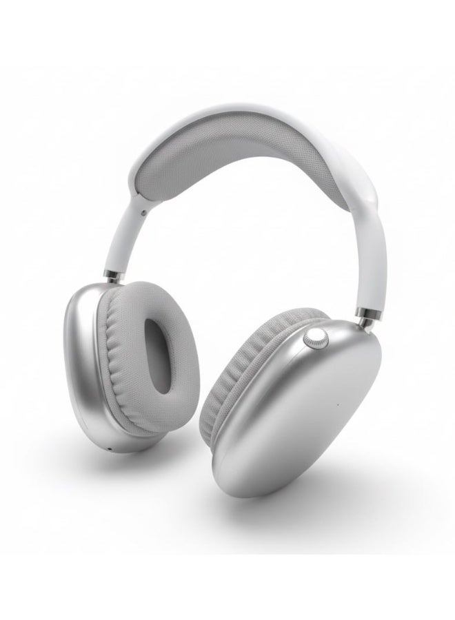 new generation of p9 Wireless Bluetooth Headphone - Over Ear Stereo Music Headset with Memory Card Support, Gaming Headphones with Built-in Microphone for Laptop, Mobile Phone, PC - White - Image 4