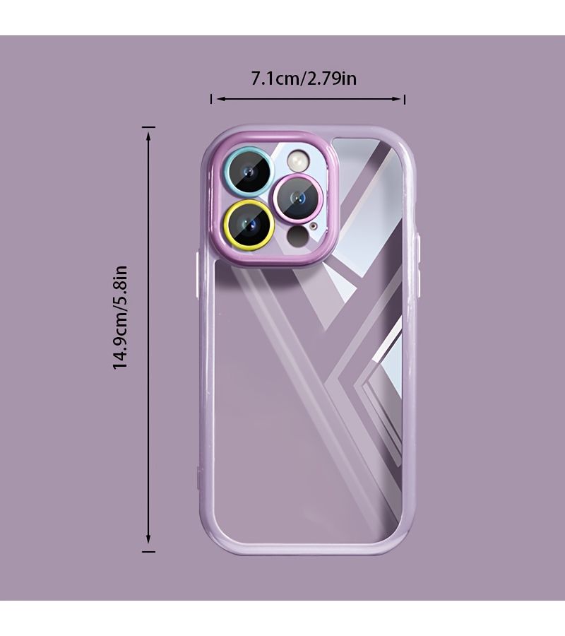 حافظة هاتف باللون الأرجواني الفاتح متوافقة مع iPhone 14 Pro مجموعة من قطعتين مع حمالة كتف قابلة للإزالة للاستخدام الخارجي حماية ضد الفقدان - Image 2