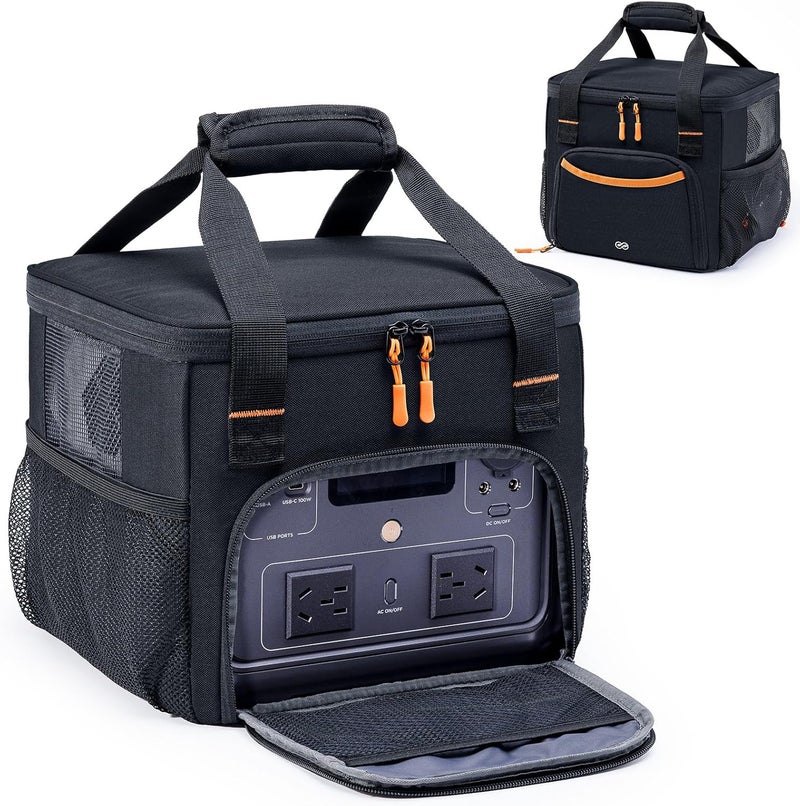 FRECOLSH Durable Portable Power Station Storage Bag, Compatible with Ecoflow RIVER 2 Max and RIVER 2 Pro Solar Power Station, Carrying Case for Outdoor Camping, Essentials - Image 1