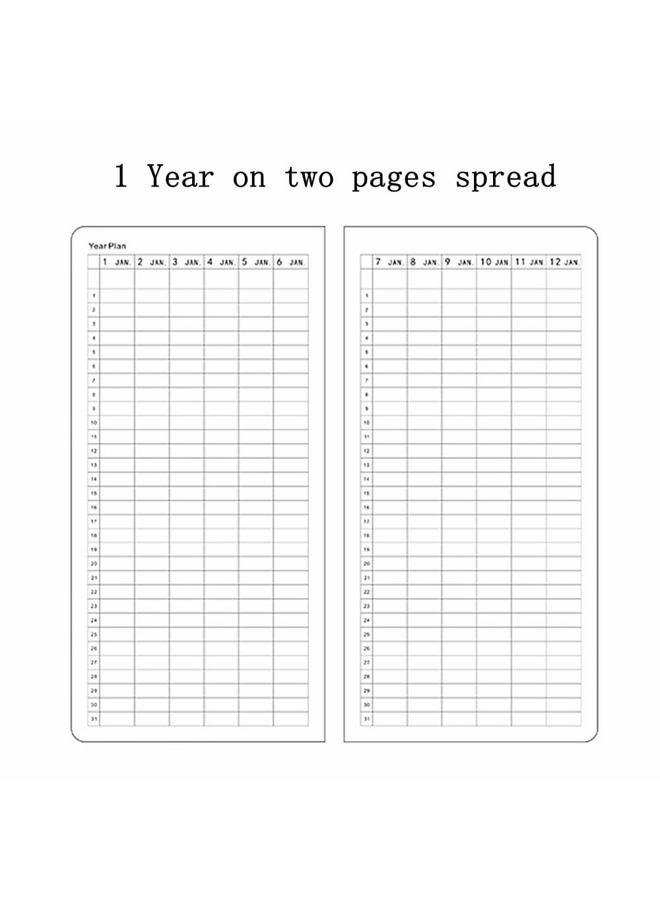 receip Undated Weekly Planner Notebook Pocket Organizer Appointment Book Journal Notebook A6 Week Plan Notepad (Gray with cover) - Image 4