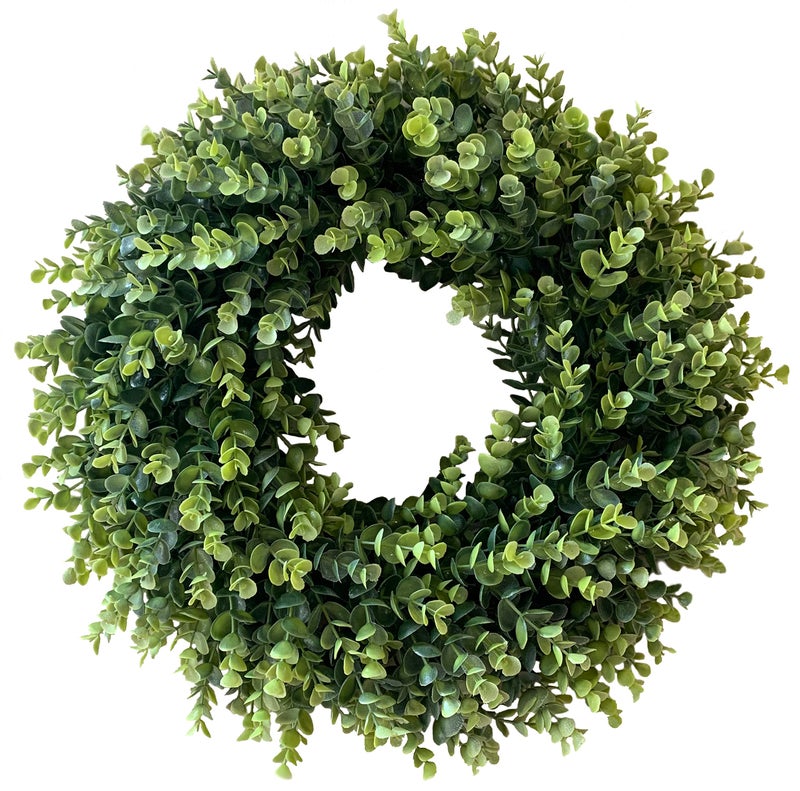 IPLNTS 20â€ Wreaths for Front Door Spring Summer Green Boxwood Door Wreath for All Seasons Living Room Bedroom Window Wall Indoor Outdoor Farmhouse Easter St. Patrick's Independence Day Home Decoration - Image 1