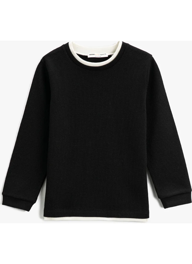 كوتون Basic School Sweatshirt Crew Neck