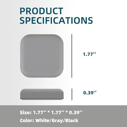 DESSY&BILI Door Stoppers Wall Protector, Silicone Door Bumper, Self-Adhesive Wall Shield, Door Slamming Silencer, Door Knob Guard for Home, Office, School, 1.77 x 1.77 Inch [6 Pack] [White] - Image 2