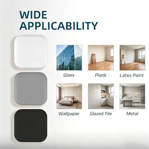 DESSY&BILI Door Stoppers Wall Protector, Silicone Door Bumper, Self-Adhesive Wall Shield, Door Slamming Silencer, Door Knob Guard for Home, Office, School, 1.77 x 1.77 Inch [6 Pack] [White] - Image 4