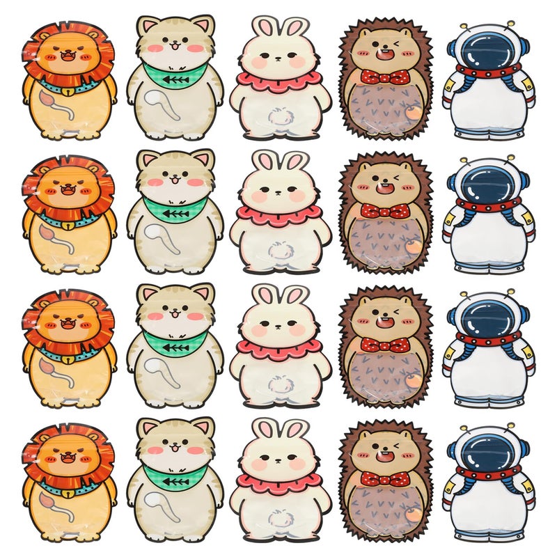 Cute Animal Astronaut Resealable Candy Bags 50pcs Bulk Party Favor Treat Storage - Image 2