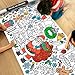 Tiny Expressions Christmas Coloring Tablecloth  Rolled No Creases 30 x 72 Giant Coloring Poster to Color On  Christmas Holiday Activity - Image 4