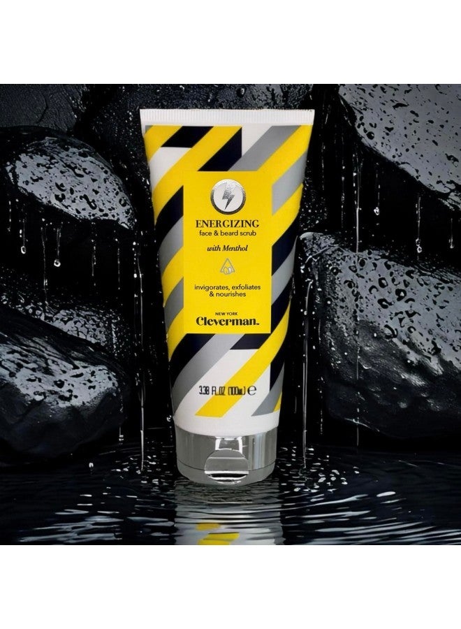 Cleverman Energizing Face and Beard Scrub for Men, 100ml, Menthol-Infused Refreshing and Exfoliating Facial Cleanser, Beard Scrub for All Skin Types - Image 4