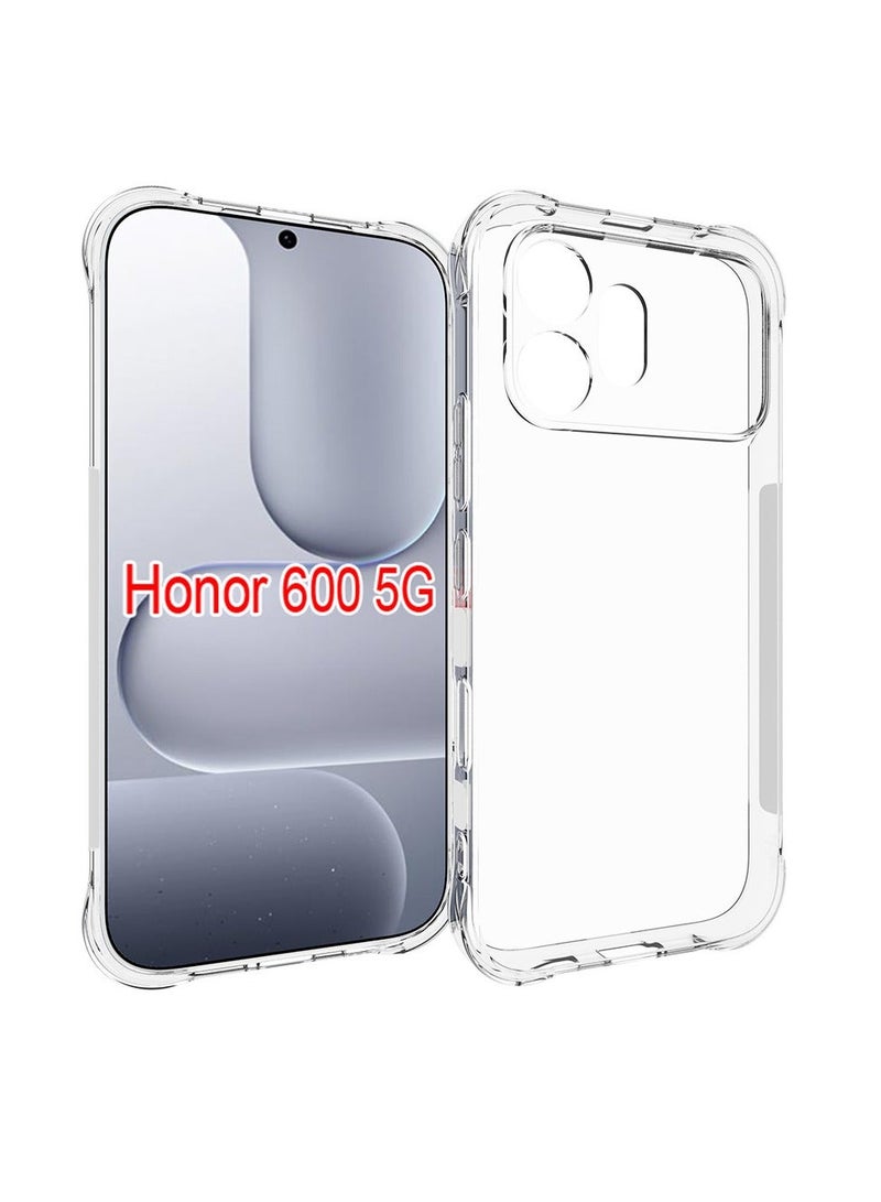general Clear Shockproof Airbag TPU Case for Honor 600 Pro 5G, Full Body Protective Cover with Screen Protector, Support Magnetic Charging - Image 1