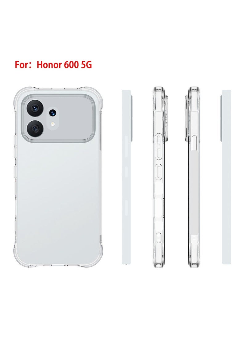 general Clear Shockproof Airbag TPU Case for Honor 600 Pro 5G, Full Body Protective Cover with Screen Protector, Support Magnetic Charging - Image 2