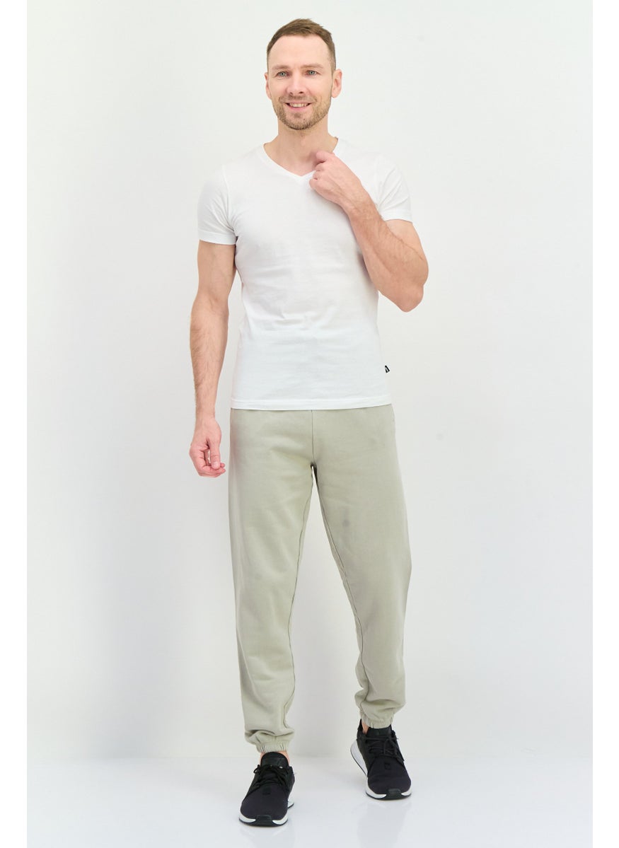 Penfield Men Regular Fit Drawstring Brand Logo Jogger Pants, Silver Grey  - Image 3